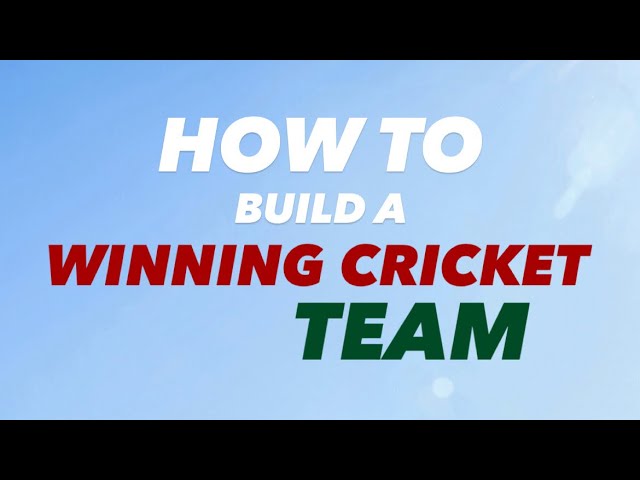 How to Build a Winning Cricket Team